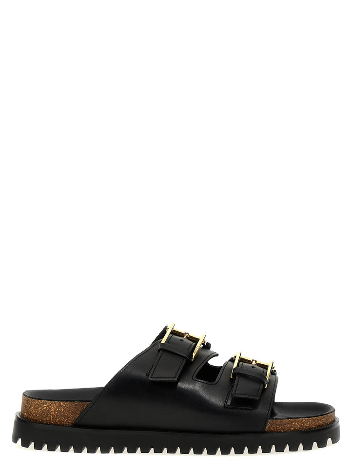 Leather Sandals Black