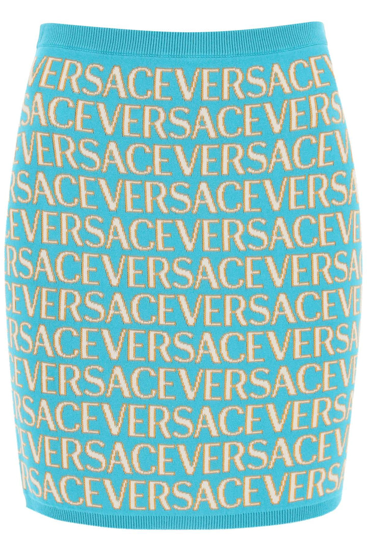 Monogram Knit Mini Skirt - Versace - Women