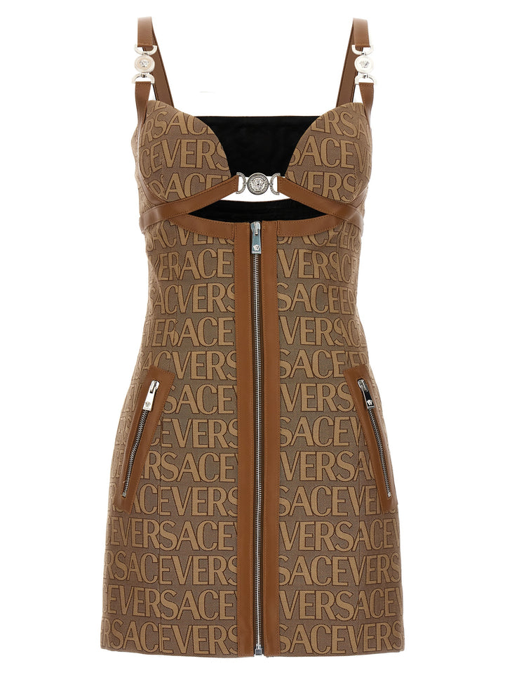 Versace Allover Dresses Beige