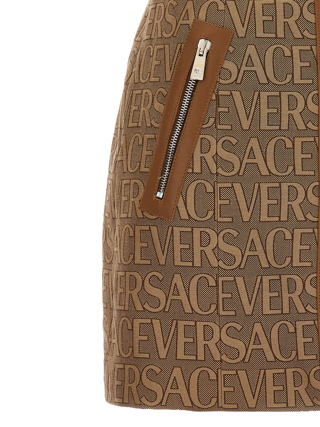 Versace Allover Dresses Beige