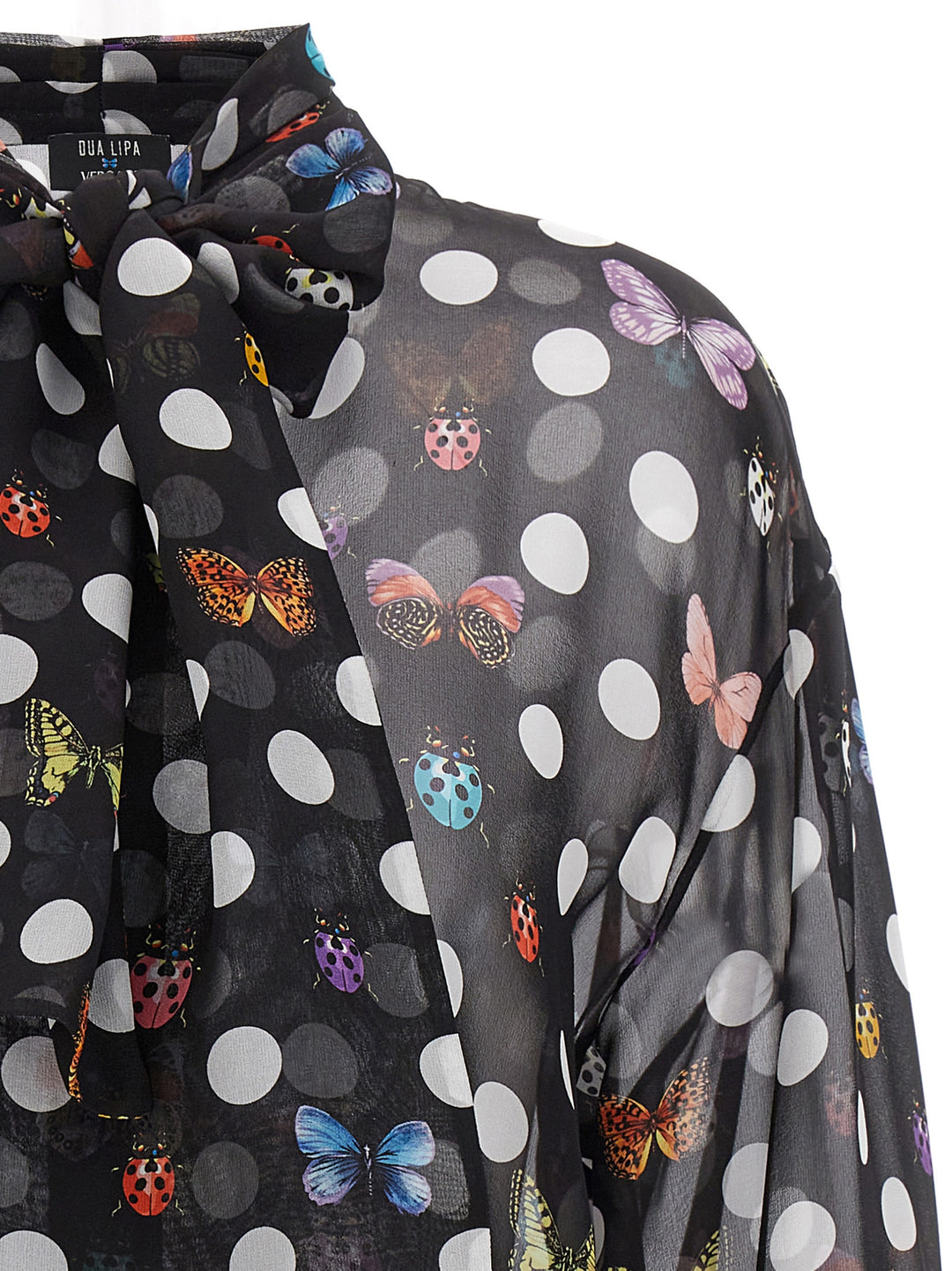 Heritage Butterflies & Ladybugs Polka Dot Shirt, Blouse Black