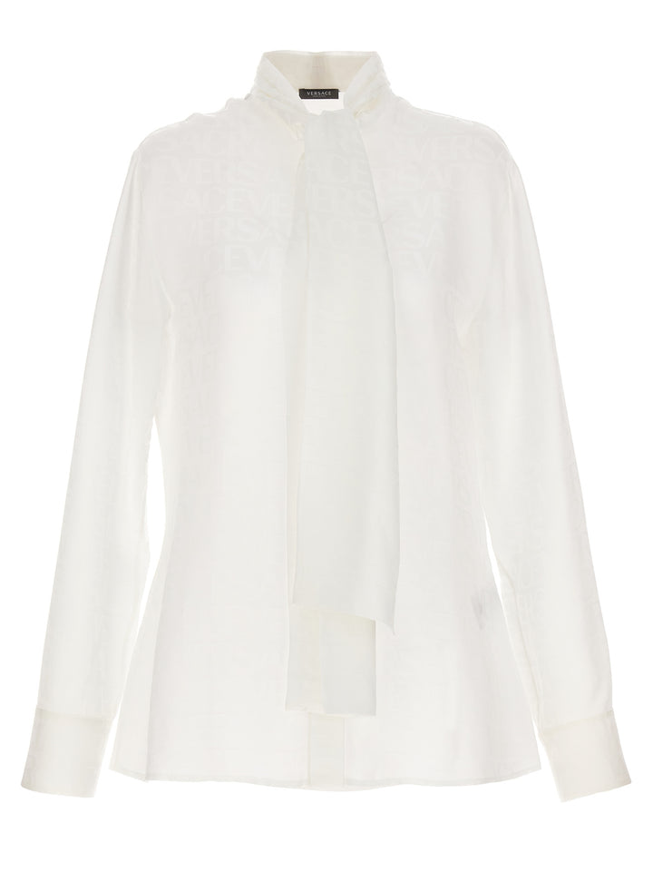 All-Over Logo Shirt Shirt, Blouse White