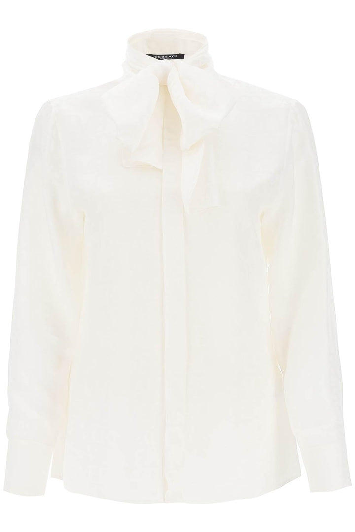 'Versace Allover' Lavallière Shirt - Versace - Women