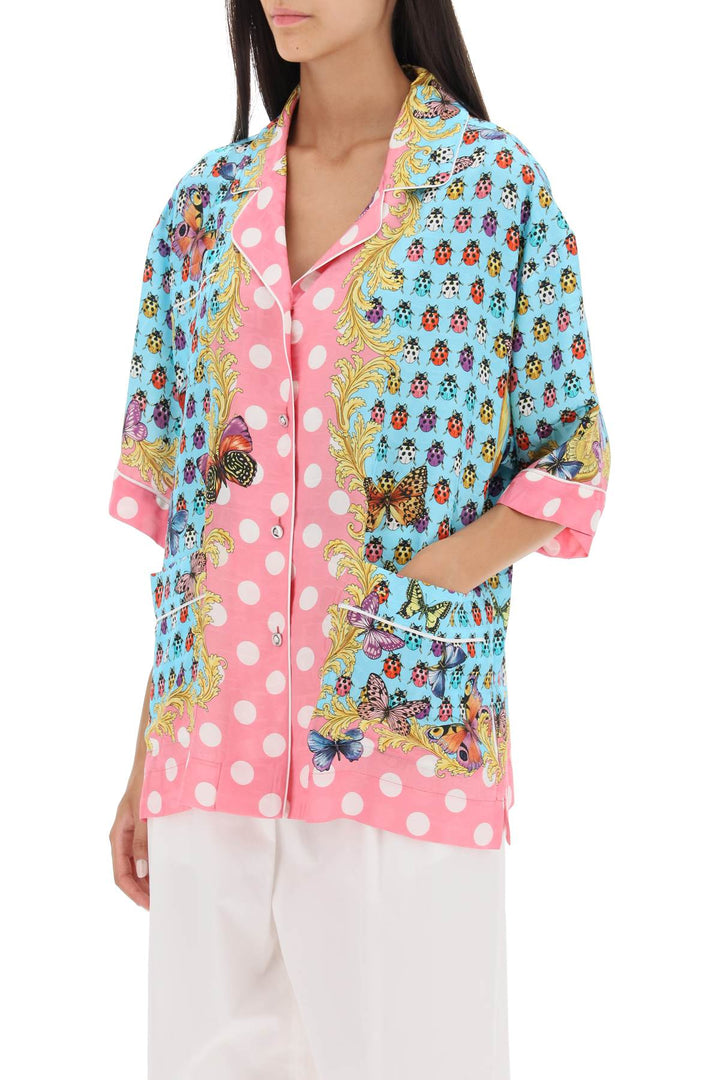 Butterflies & Ladybugs Short Sleeve Shirt - Versace - Women