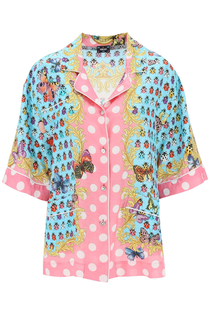 Butterflies & Ladybugs Short Sleeve Shirt - Versace - Women