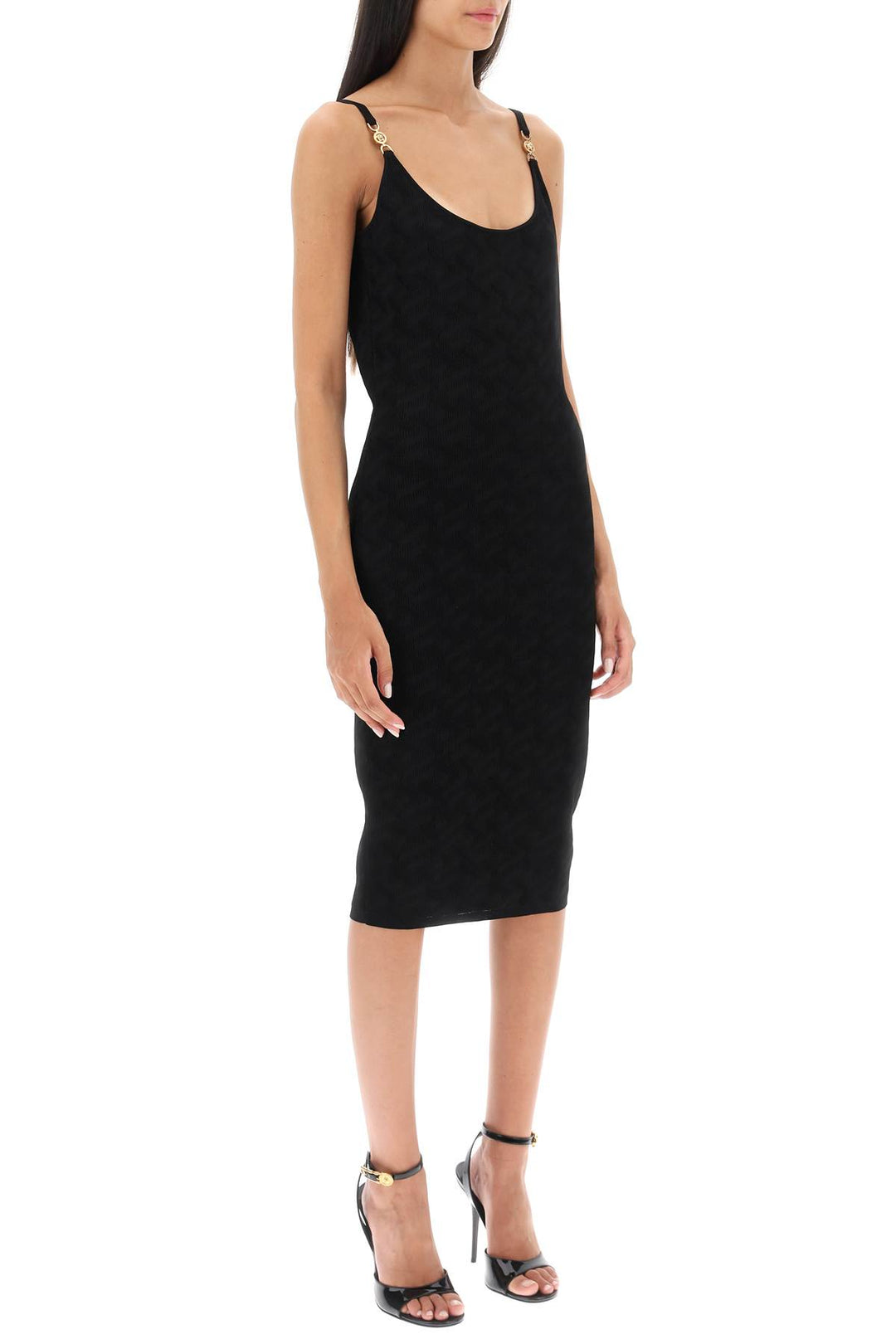 Monogram Knit Mini Dress - Versace - Women