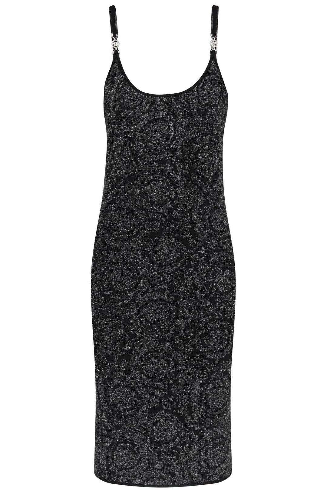 Barocco Midi Dress In Lurex Knit - Versace - Women