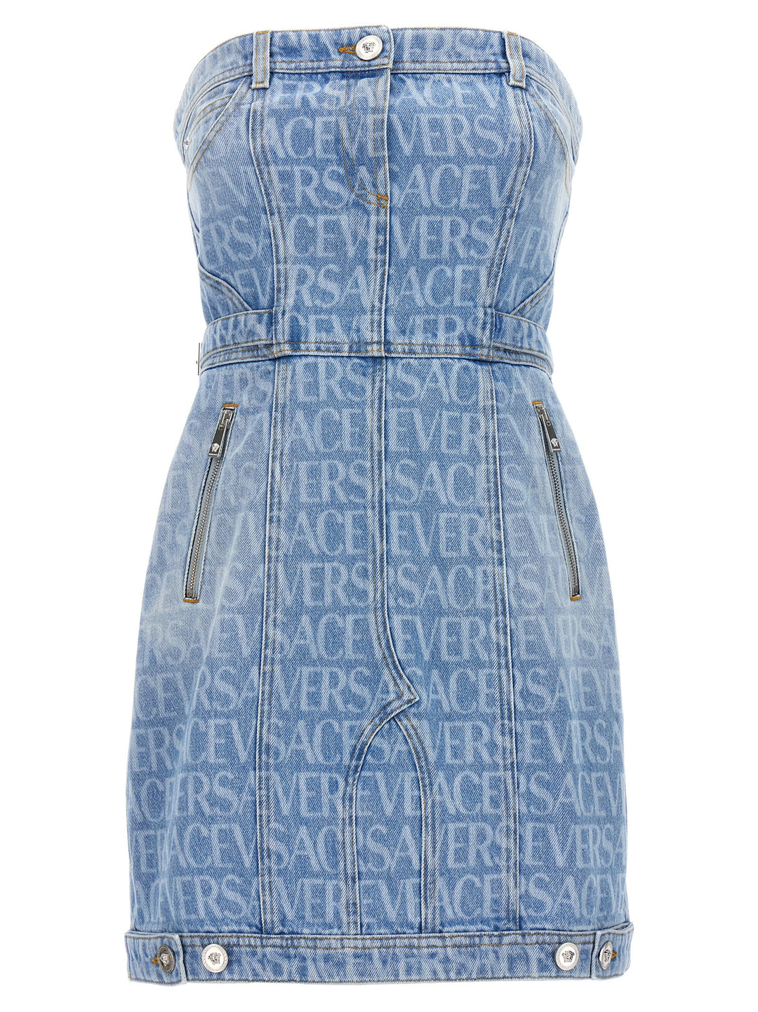 Versace Allover Dresses Light Blue