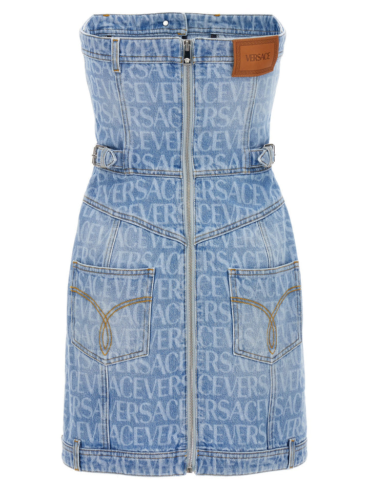 Versace Allover Dresses Light Blue