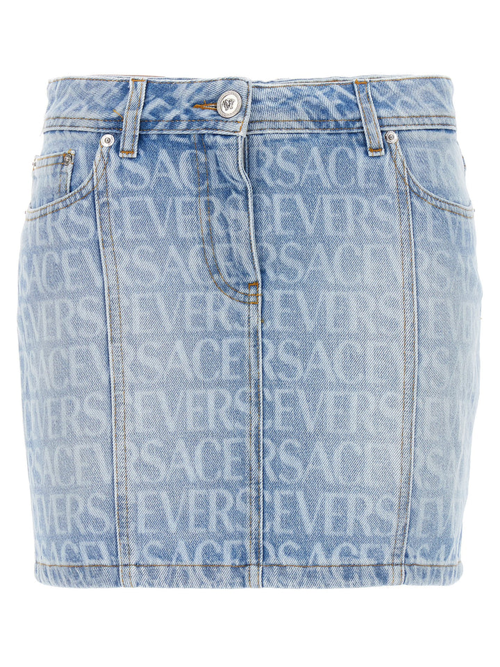 Versace Allover Skirts Light Blue