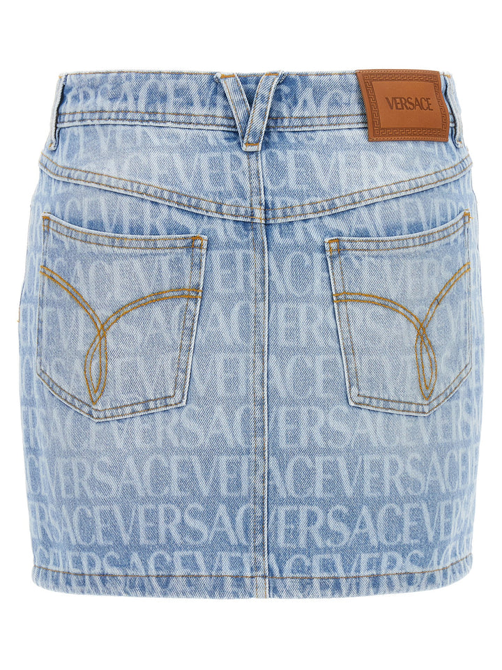 Versace Allover Skirts Light Blue