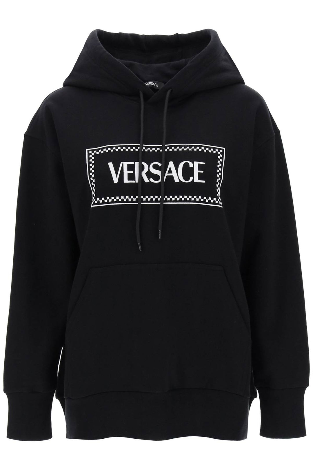 Hoodie With Logo Embroidery - Versace - Women