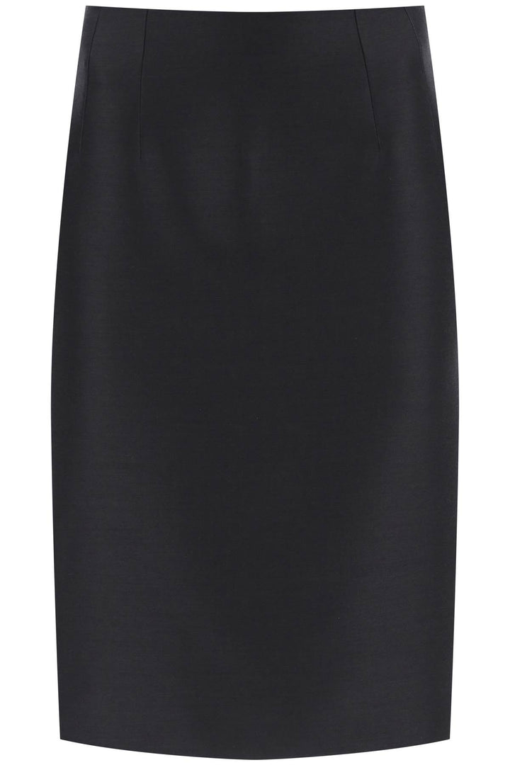 Wool Silk Pencil Skirt - Versace - Women