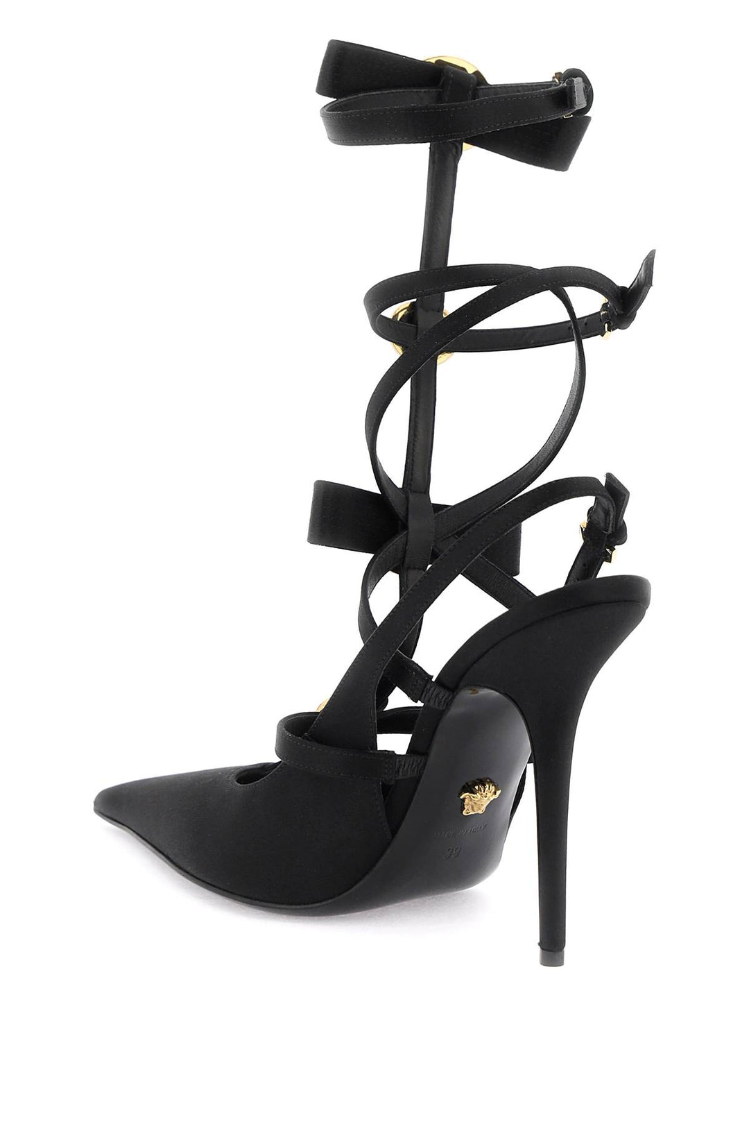 Slingback Pumps With Gianni Ribbon Bows - Versace - Women