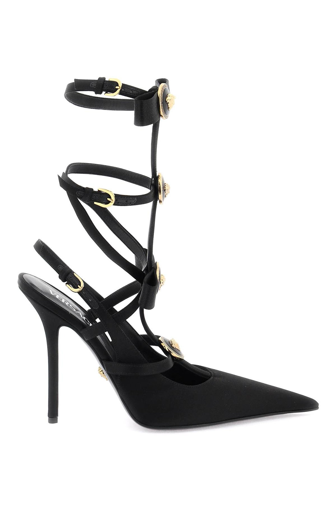 Slingback Pumps With Gianni Ribbon Bows - Versace - Women