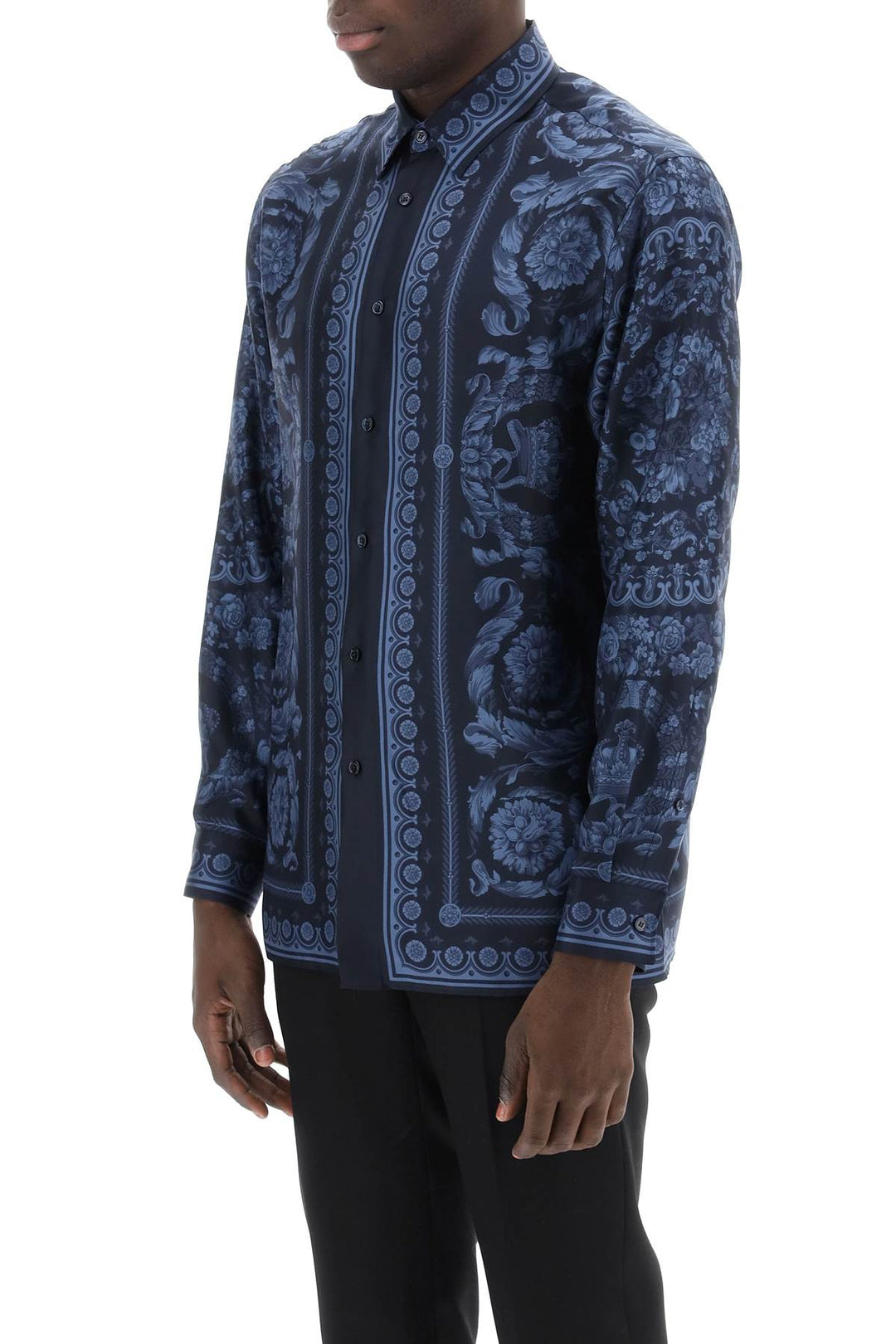 Barocco Silk Shirt - Versace - Men