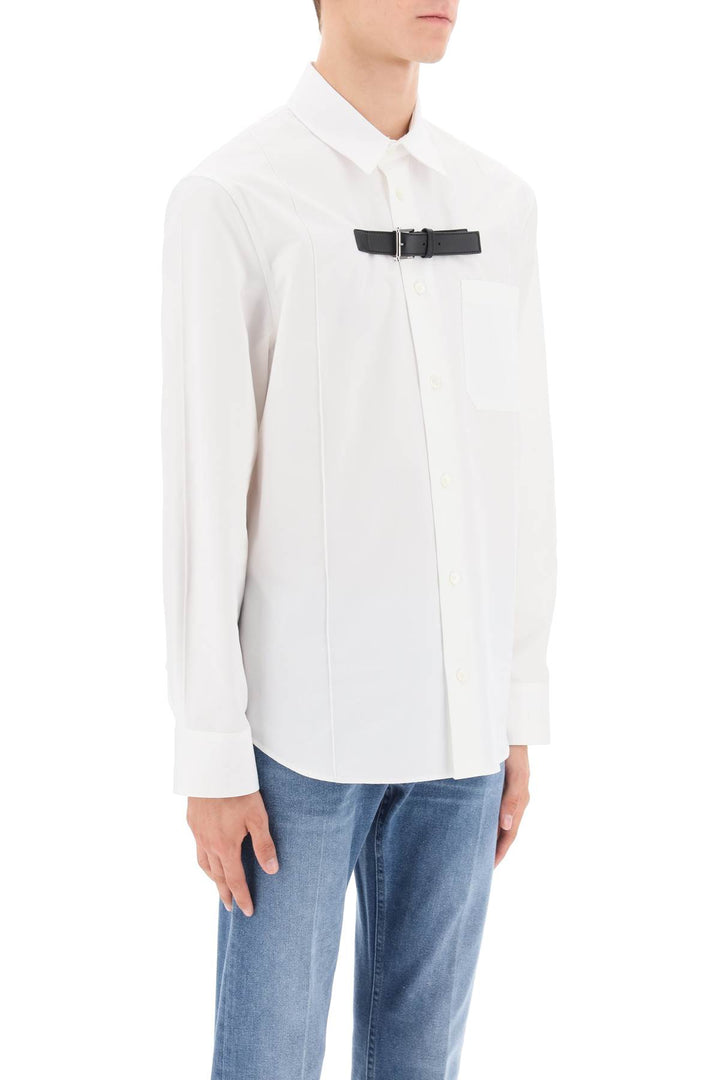 Leather Strap Shirt - Versace - Men