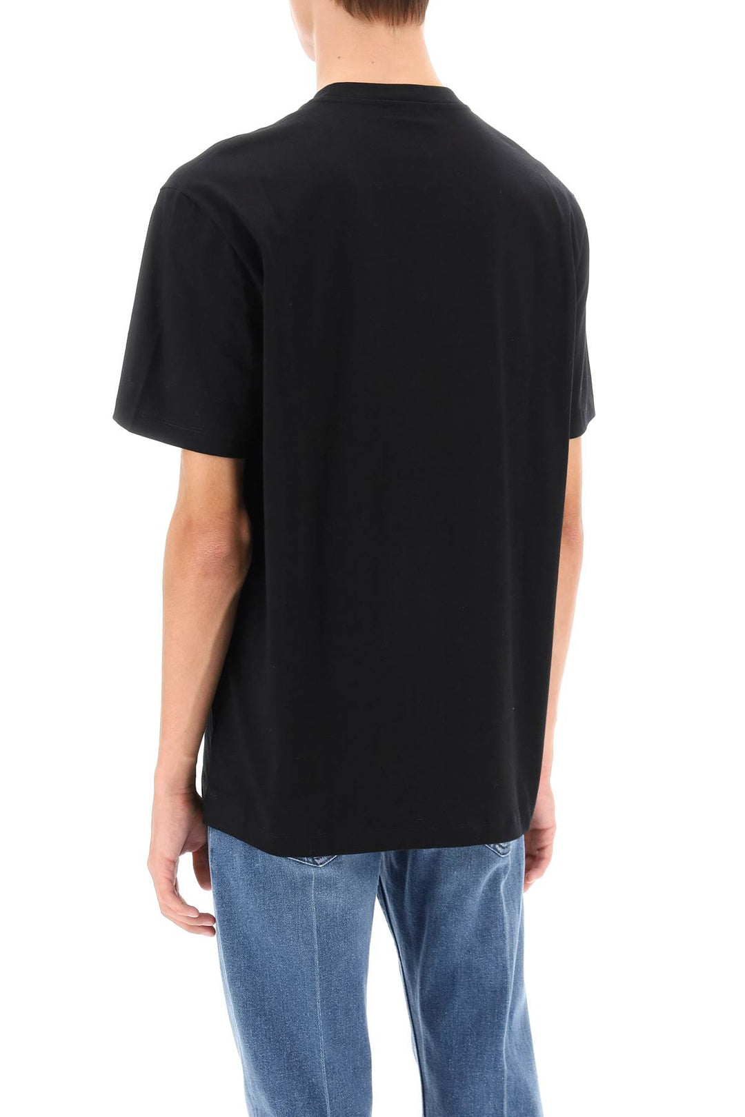 Crew Neck T Shirt With City Lights Print - Versace - Men