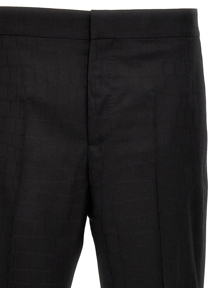 Crocodile Jacquard Pants Black