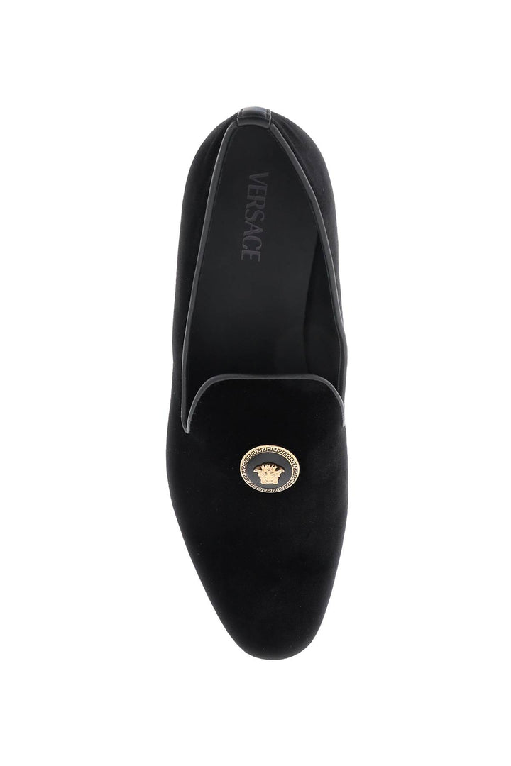 Velvet Medusa Loafers - Versace - Men