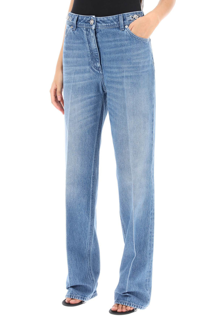 Boyfriend Jeans With Tailored Crease - Versace - Women