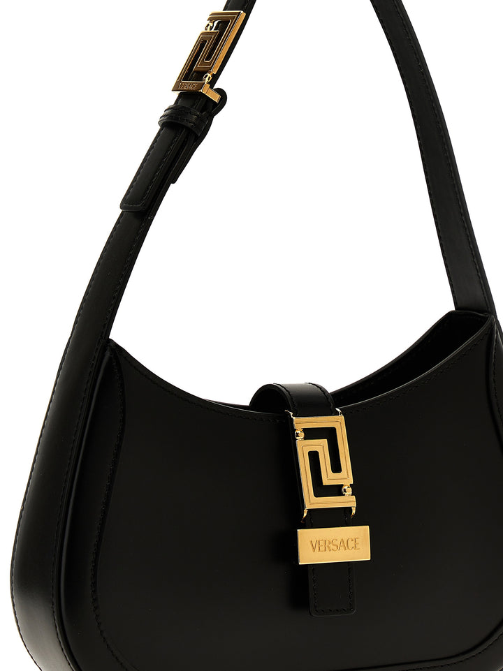 Greca Goddess Shoulder Bags Black