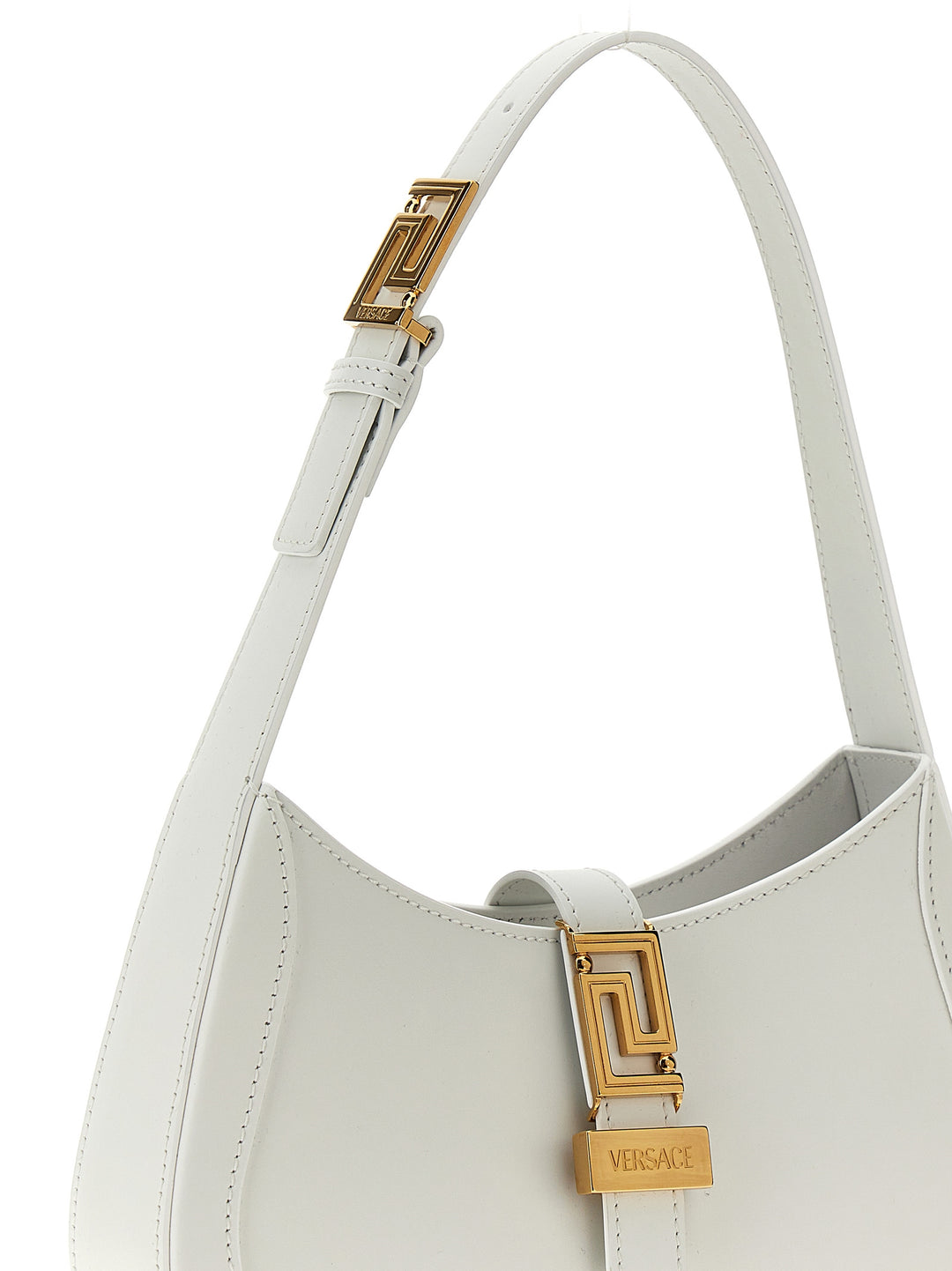 Greca Goddess Shoulder Bags White