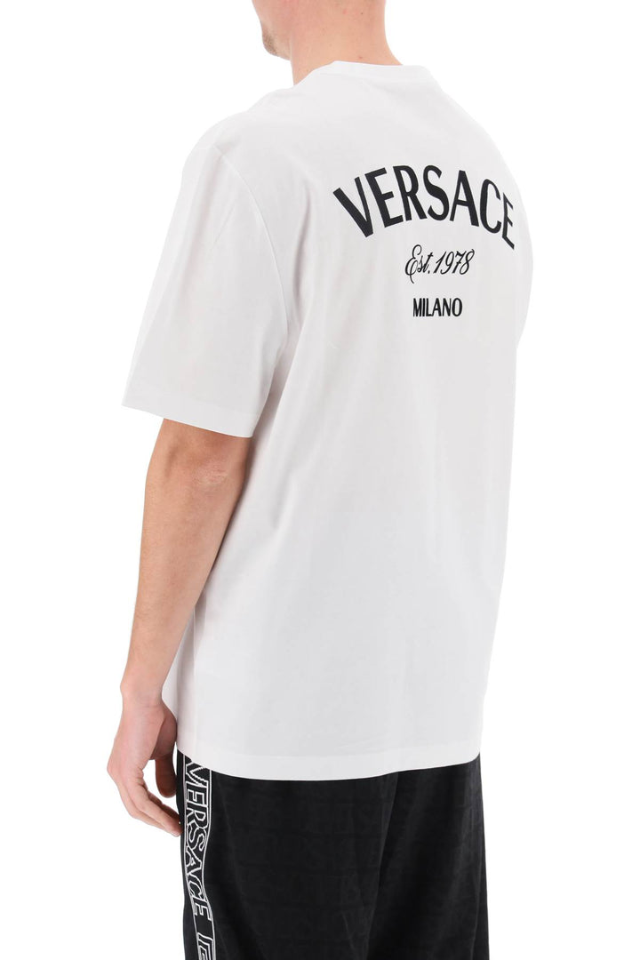 Milano Stamp Crew Neck T Shirt - Versace - Men