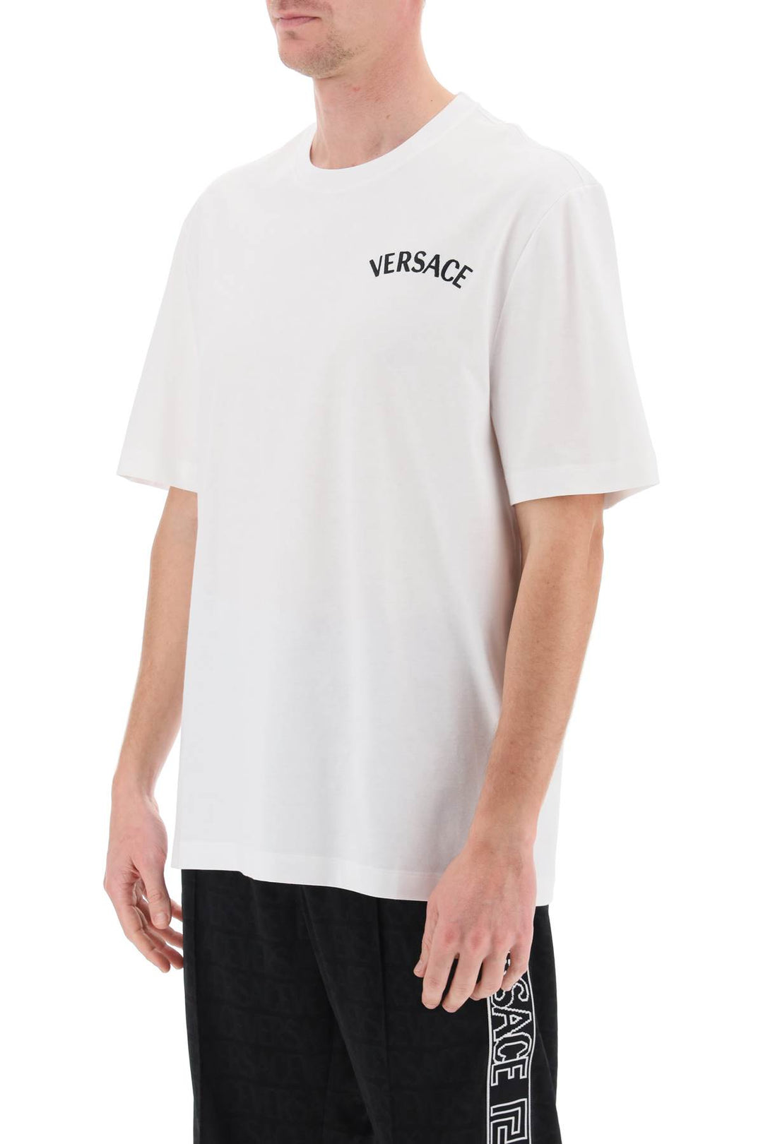 Milano Stamp Crew Neck T Shirt - Versace - Men