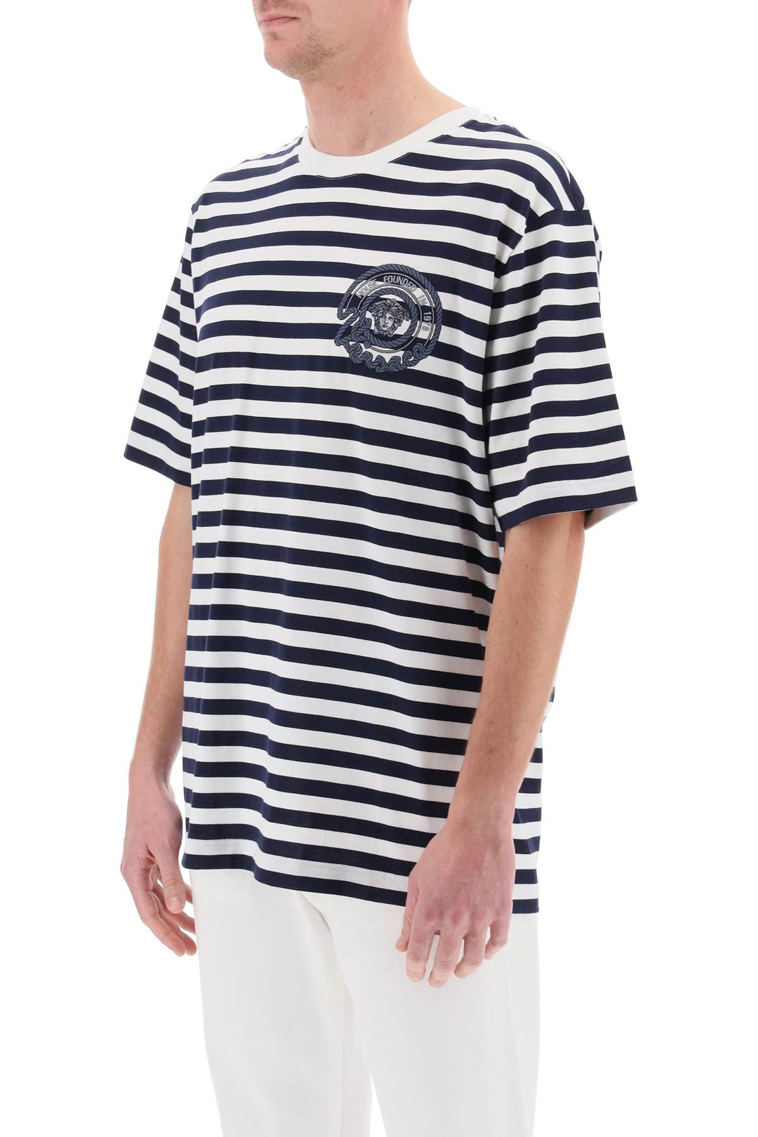 Nautical Stripe T Shirt - Versace - Men