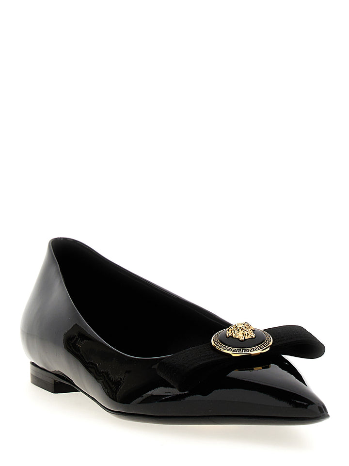 Gianni Ribbon Flat Shoes Black