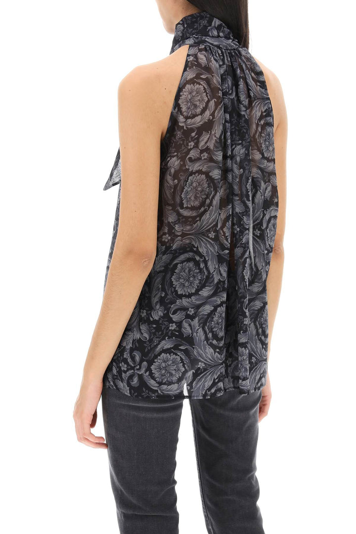 Barocco Top With Lavallière Tie - Versace - Women