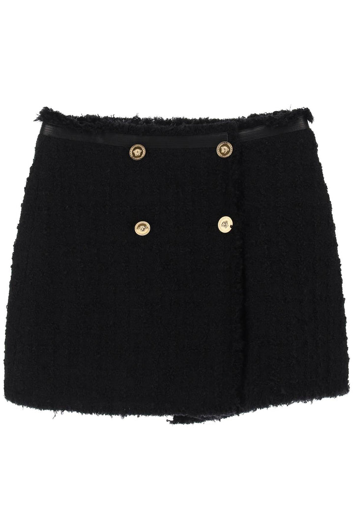 Heritage Mini Skirt In Boucle Tweed - Versace - Women