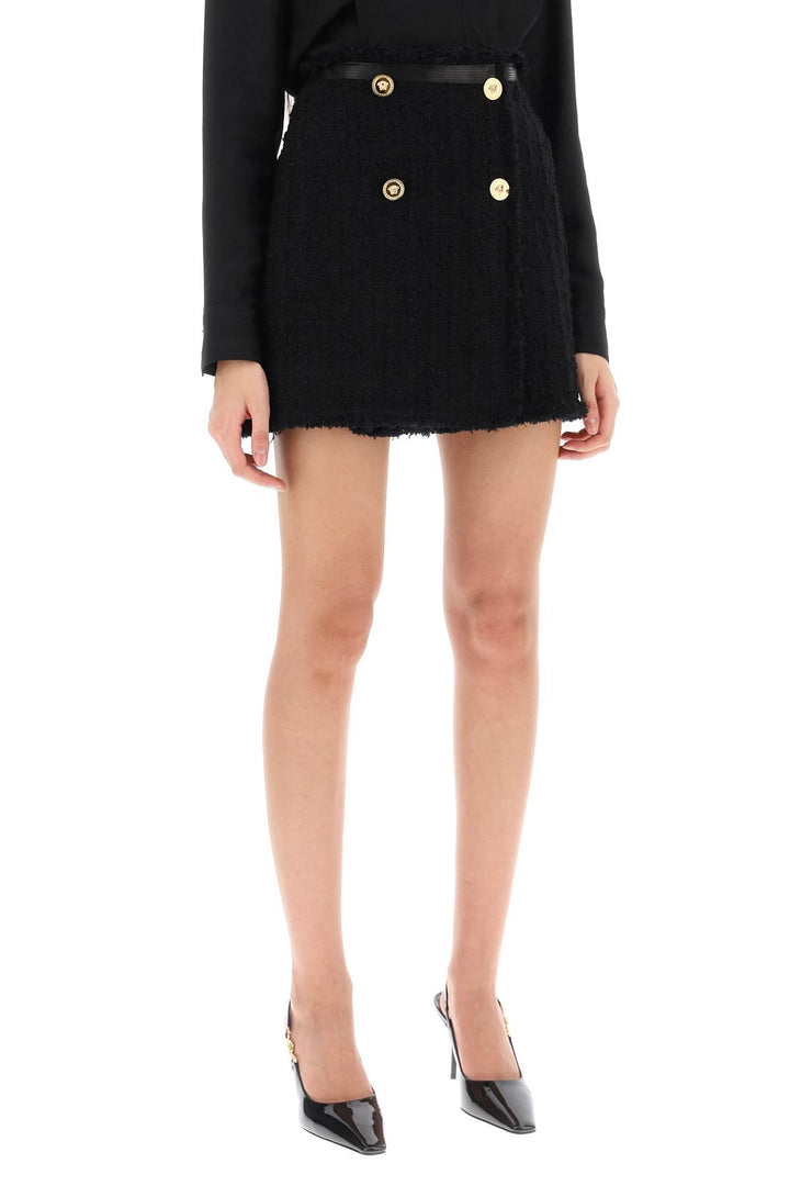 Heritage Mini Skirt In Boucle Tweed - Versace - Women