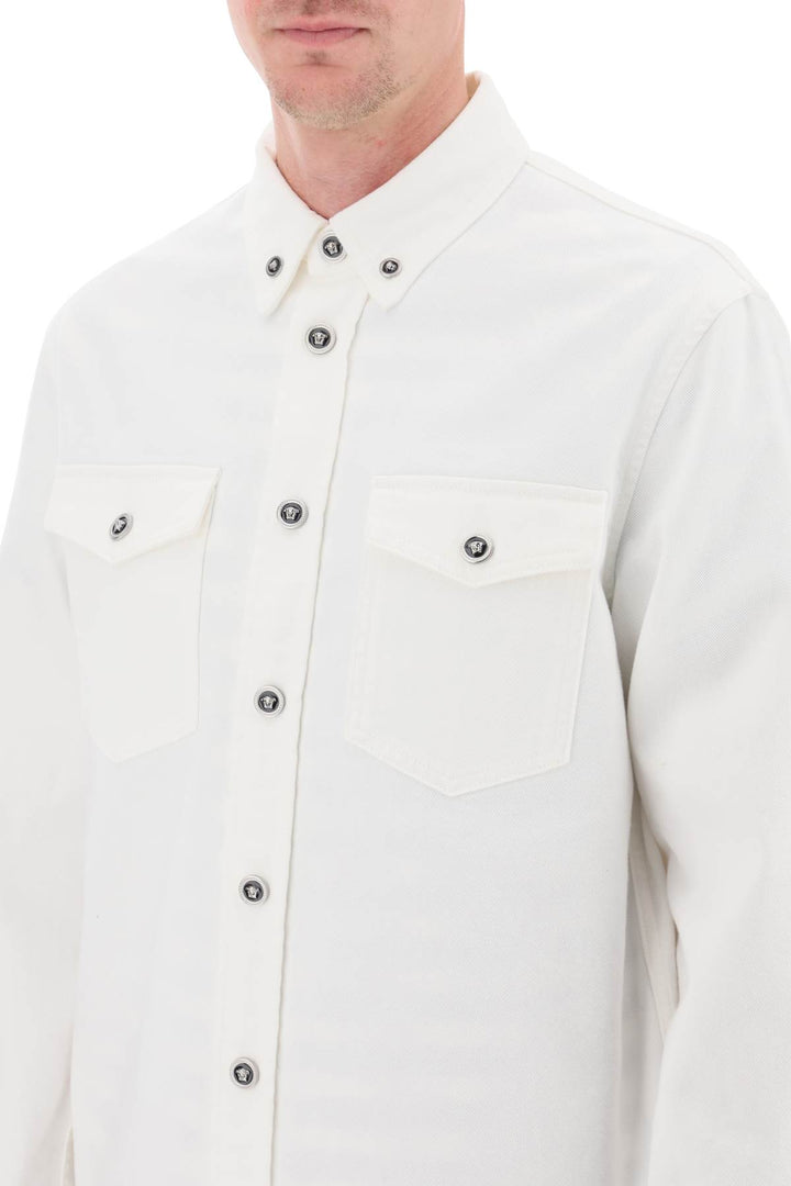 Medusa Denim Overshirt - Versace - Men