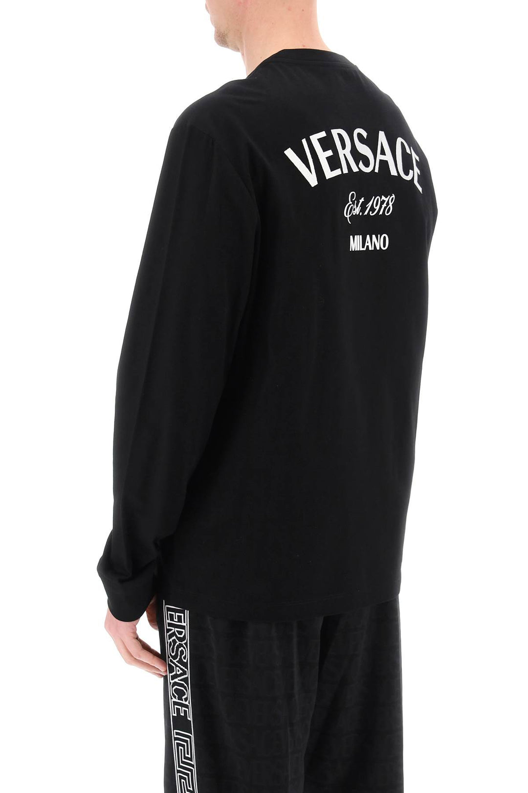 Milano Stamp Long Sleeved T Shirt - Versace - Men