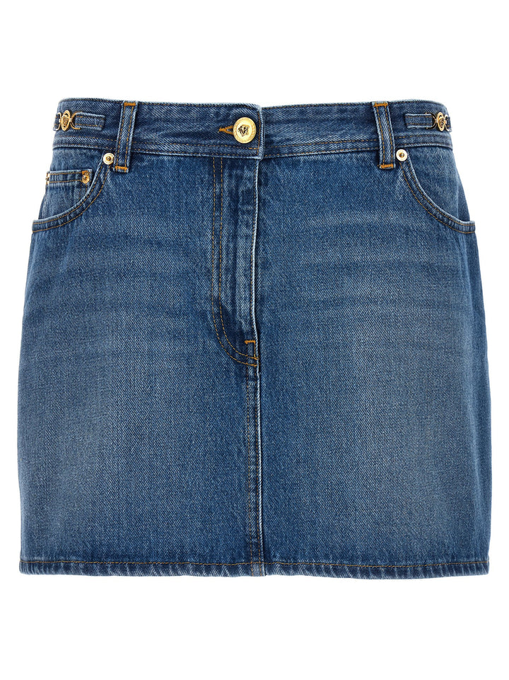 Denim Mini Skirt Skirts Blue