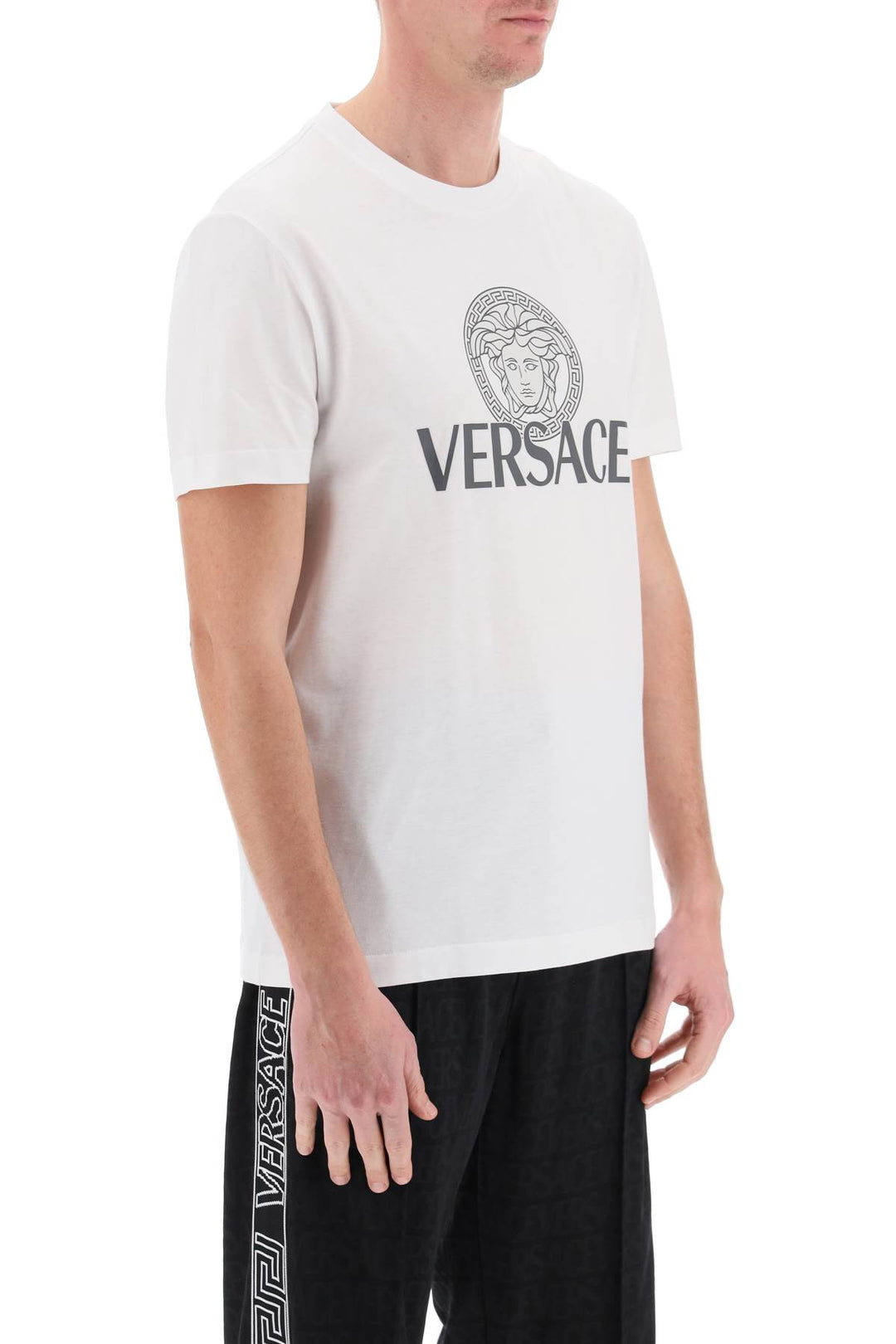 T Shirt With Medusa Print - Versace - Men