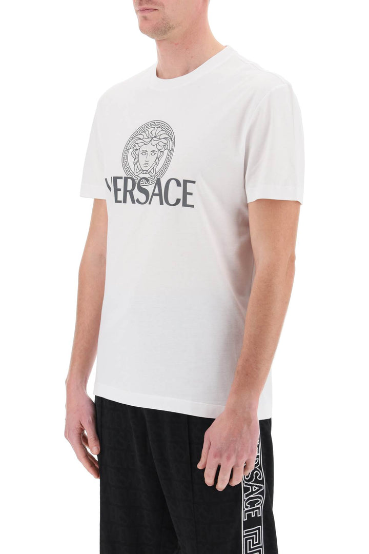 T Shirt With Medusa Print - Versace - Men