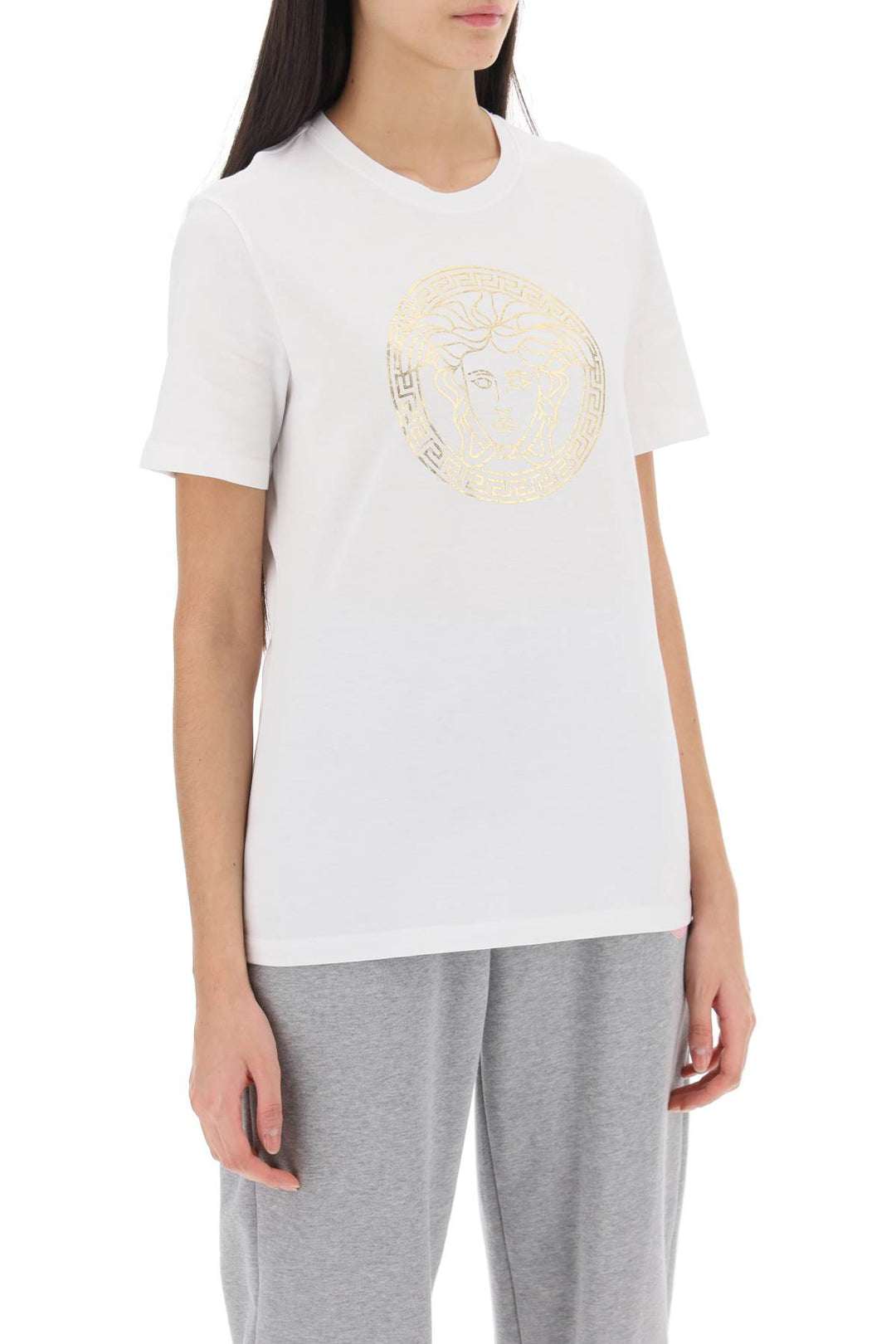 Medusa Crew Neck T Shirt - Versace - Women