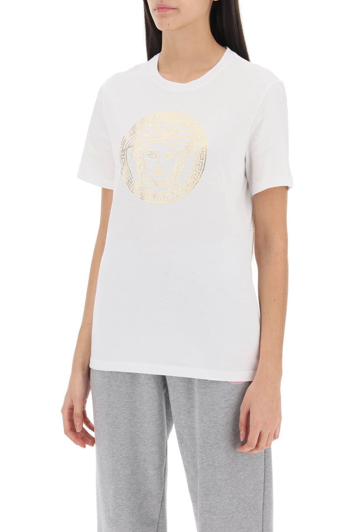 Medusa Crew Neck T Shirt - Versace - Women