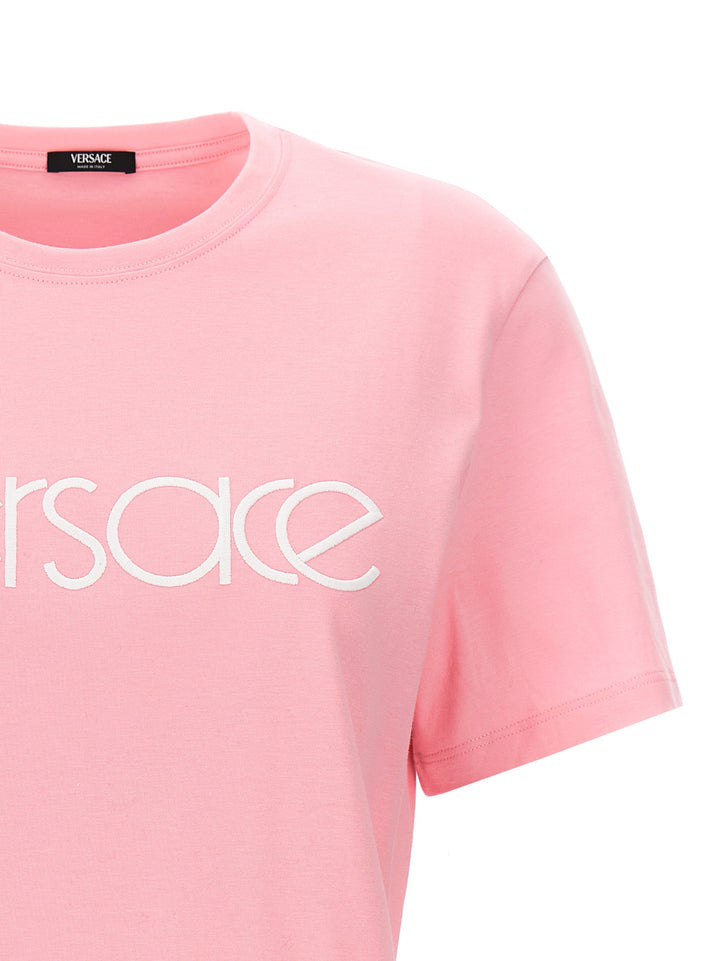 Logo Embroidery T-Shirt Pink