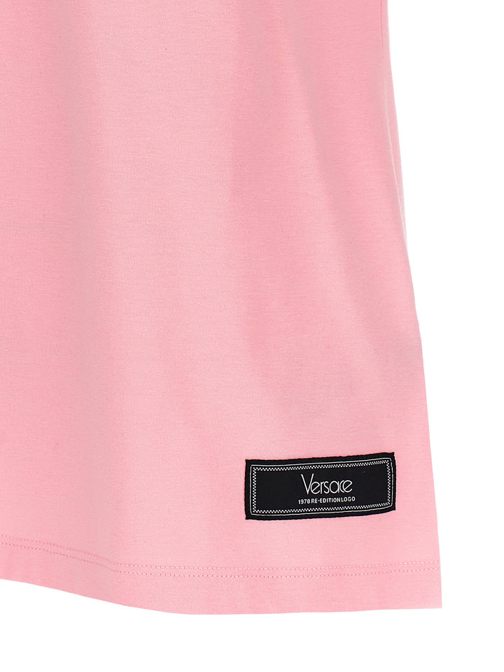 Logo Embroidery T-Shirt Pink