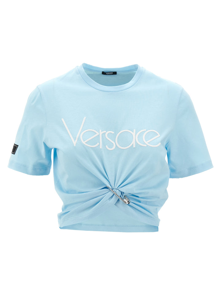 Logo Crop T-Shirt Light Blue