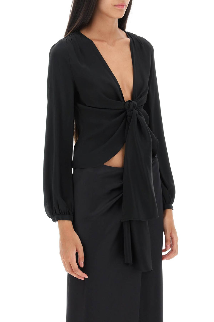 Neutrino Crepe Tie Front Blouse - Pinko - Women