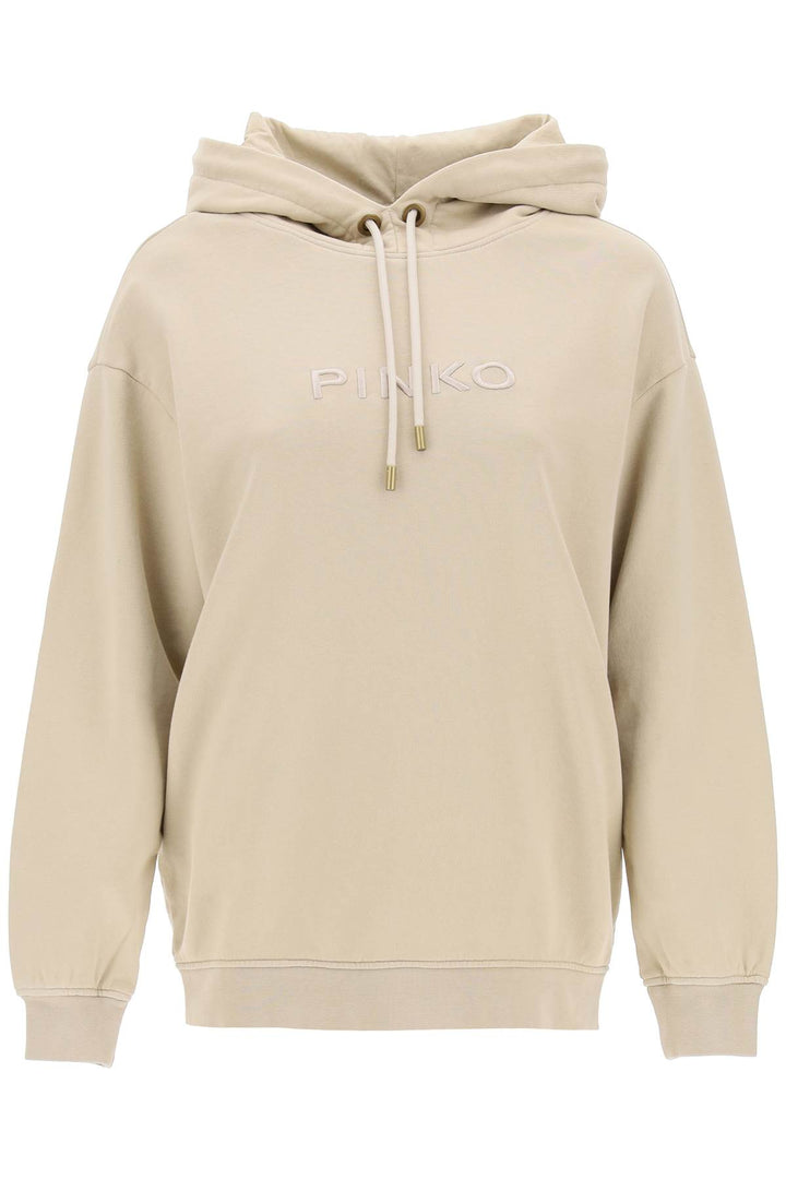 Skype Hoodie With Logo Embroidery - Pinko - Women