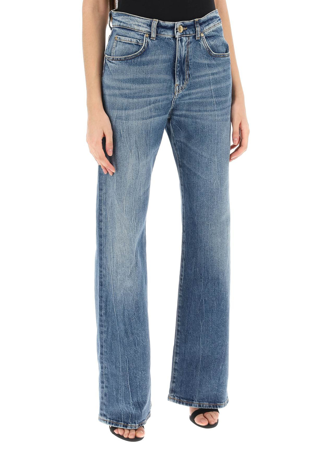 Wanda Loose Jeans With Wide Leg - Pinko - Women