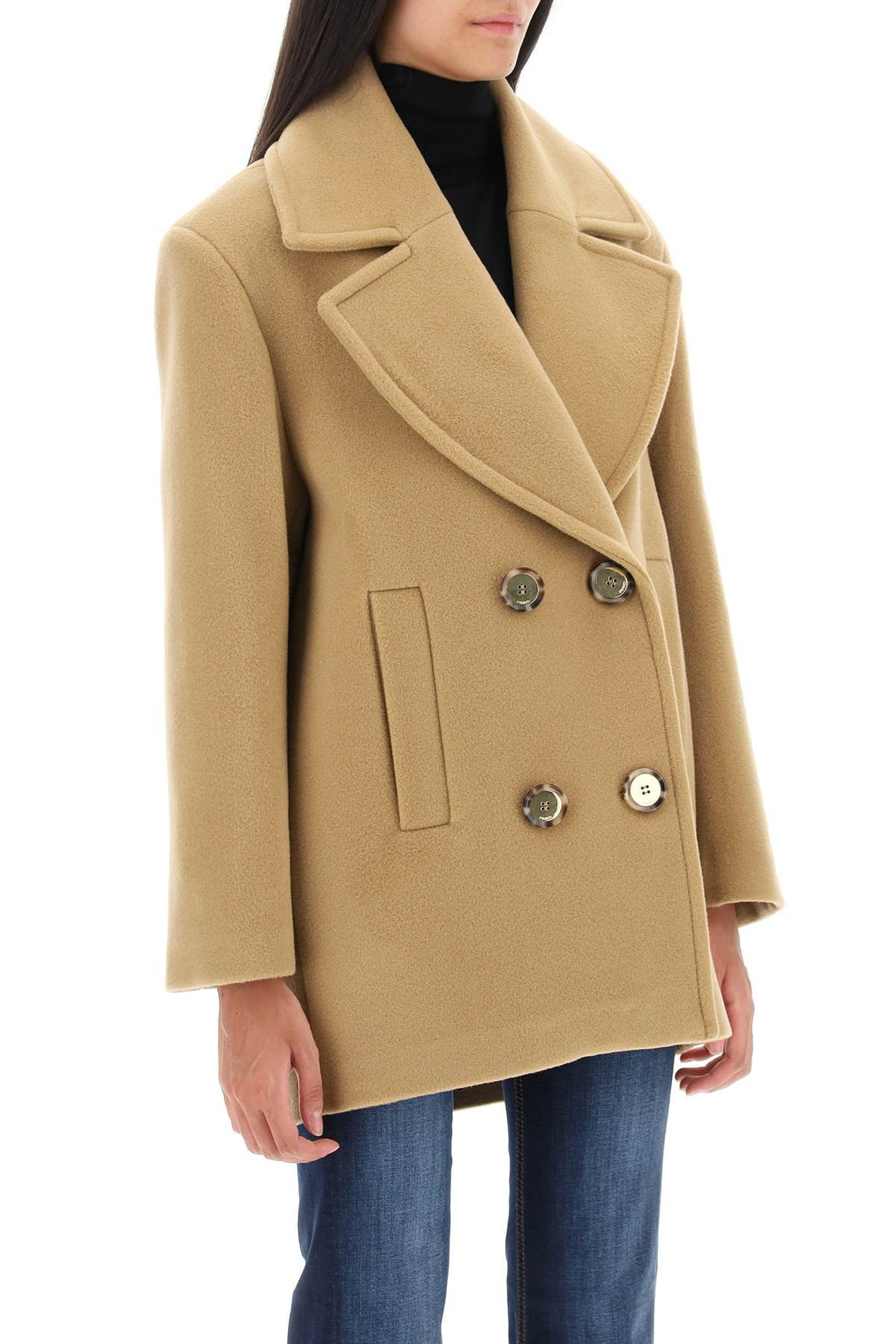 'Commento' Double Breasted Peacoat - Pinko - Women