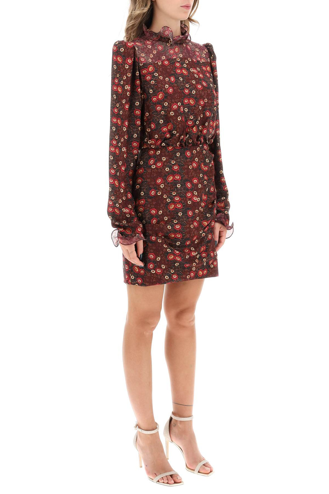 Rina B Mini Dress In Jacquard Silk - Saloni - Women