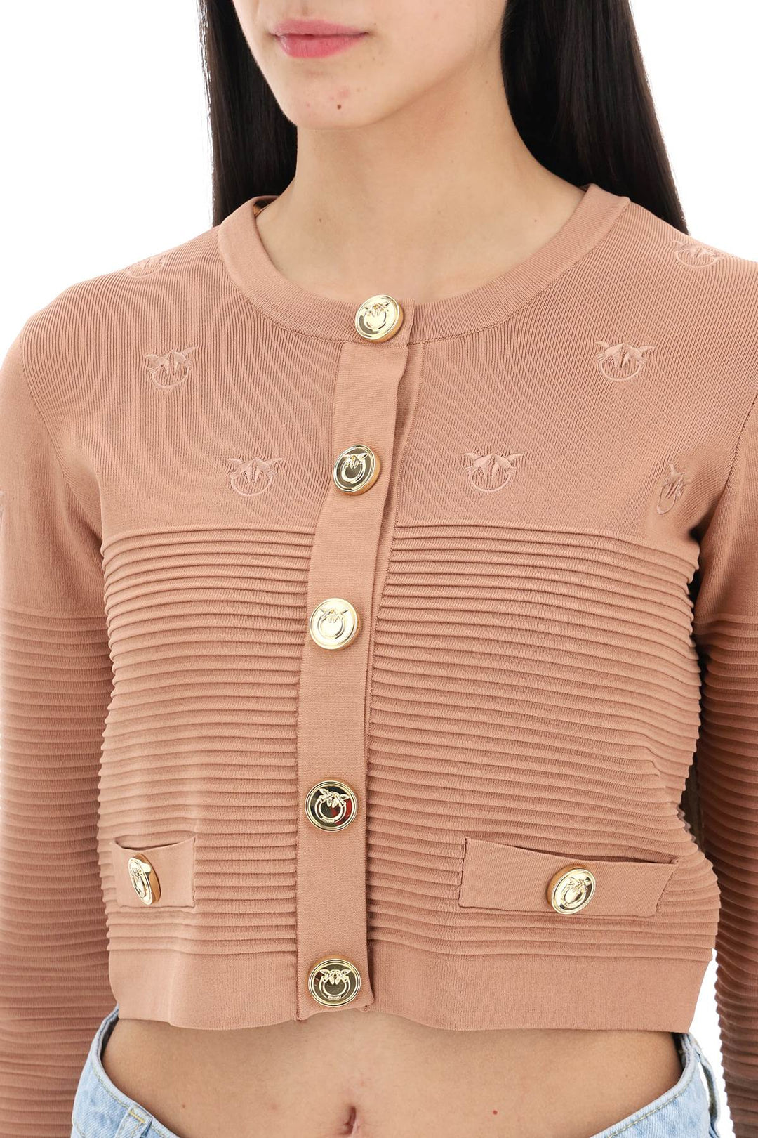 Ciliegio Cardigan With Love Birds Detailing - Pinko - Women